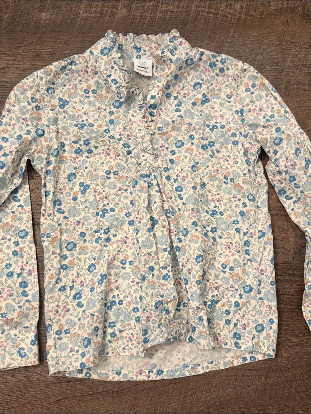 Kate & Libby Girls' Floral Ruffled Long-Sleeve Top